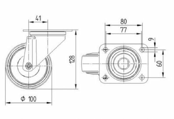 Pièces agricoles - Outils atelier - Roulettes pour charges lourdes à bandage en polyuréthane