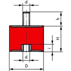 Pièces agricoles - Roulements - Silent bloc vibrations TYPE B