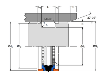 Pièces agricoles - Roulements - Joint de piston ZA 40 X 30 X16.4