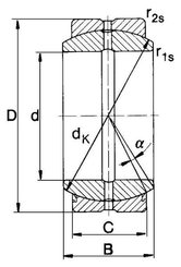 Pièces agricoles - Roulements - Roulement de palier sphérique radial 35x62x35/22 mm