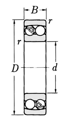 Pièces agricoles - Roulements - Roulement à billes à alignement automatique 45x100x25mm SKF