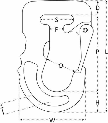 Pièces agricoles - Outils atelier - Croch éling à sangle RWSH2 2T