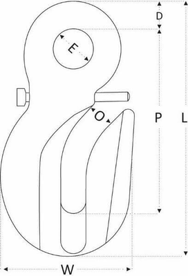 Pièces agricoles - Outils atelier - Croch récép à œillet REGS10 10