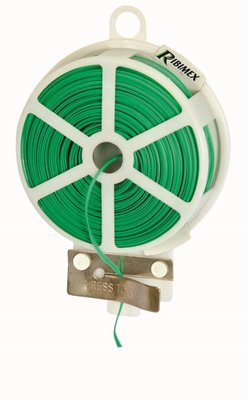 Outils de jardinage - Liens - LIEN FIL ACIER PLASTIFIE PLAT DIAM.0,4MM L.50M EN DEVIDOIR