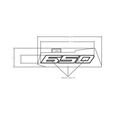 Pièces Quad & Motos - Pièces communes - DECAL-FENDER, 650 ,LH Polaris origine