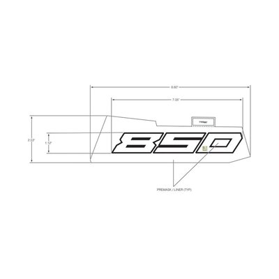 Pièces Quad & Motos - Pièces communes - DECAL-FENDER, 850 ,RH Polaris origine