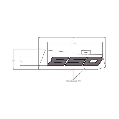 Pièces Quad & Motos - Pièces communes - DECAL-FENDER, 850 ,RH Polaris origine