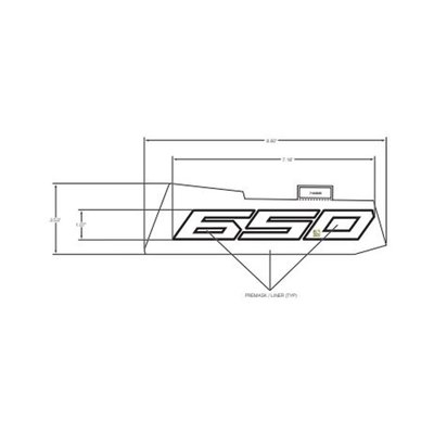 Pièces Quad & Motos - Pièces communes - DECAL-FENDER, 650 ,RH Polaris origine