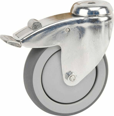 Pièces agricoles - Outils atelier - Roue pivotante, roue en polyuréthane : Ø125x32mm, Trou de vis simple, Load: 100kg, Tente