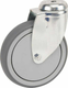 Roue pivotante, roue en polyuréthane : Ø150x32mm, Trou de vis simple, Load: 100kg, Tente