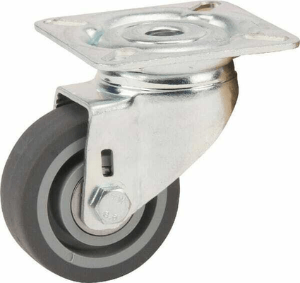 Pièces agricoles - Outils atelier - Roue pivotante, roue en polyuréthane : Ø50x19mm, Fixation de plaque: 60x60mm Load: 40kg Tente