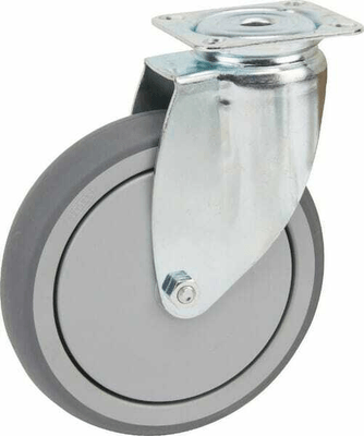 Pièces agricoles - Outils atelier - Roue pivotante, roue en polyuréthane : Ø125x32mm, Fixation de plaque: 77x67mm Load: 100kg Tente