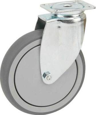 Pièces agricoles - Outils atelier - Roue pivotante, roue en polyuréthane : Ø100x32mm, Fixation de plaque: 77x67mm Load: 100kg Tente