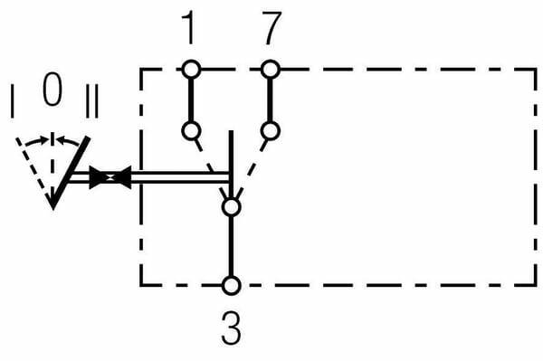 Pièces agricoles - Electricité - Interrupteur I->0<-II, commutateur à bascule