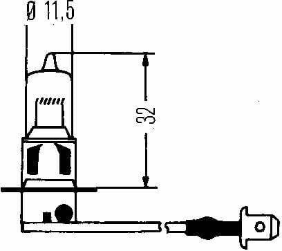 Pièces agricoles - Eclairage - Ampoule H3 - 12V-35W - PK122s