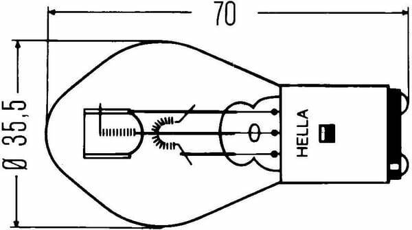 Pièces agricoles - Eclairage - Ampoule 24V 45/40W BA20d
