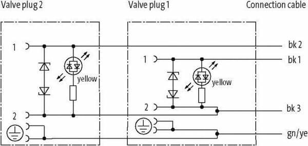 Pièces agricoles - Electricité - Câble a. 2 connecteurs, L=110
