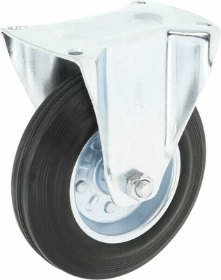 Pièces agricoles - Outils atelier - Roue fixe rigide Ø160x40mm, Fixation de plaque: 135x105mm Load: 140kg gopart
