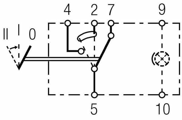 Pièces agricoles - Electricité - Interrupteur II->+I-0 sans ampoule