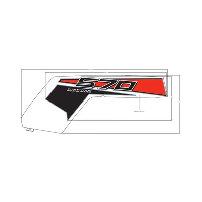 Pièces Quad & Motos - Pièces communes - DECAL-HOOD,SIDE,570,RH Polaris origine