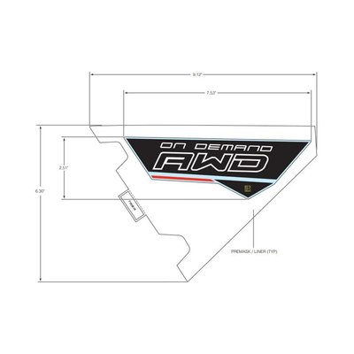 Pièces Quad & Motos - Pièces communes - DECAL-SIDE,AWD,RH Polaris origine