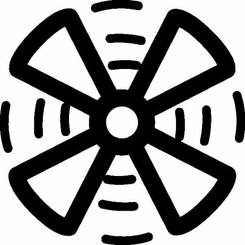 Pièces agricoles - Electricité - Symbole ventilation