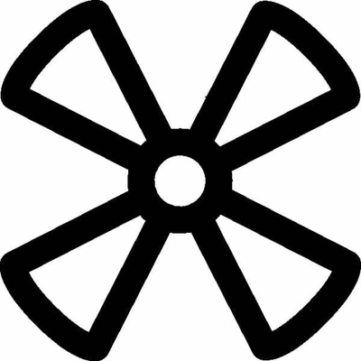 Pièces agricoles - Electricité - Symbole ventilateur, lentement