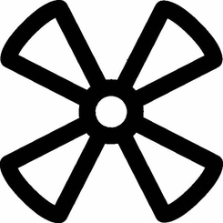 Pièces agricoles - Electricité - Symbole ventilateur, lentement