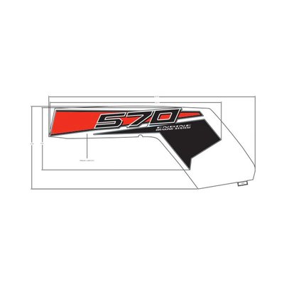 Pièces Quad & Motos - Pièces communes - DECAL-HOOD,SIDE,570,LH Polaris origine