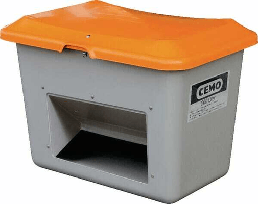 Pièces agricoles - Outils atelier - Conteneur fibre de verre gris/orange 200L capacité 12,5kg 890x600x640mm Cemo
