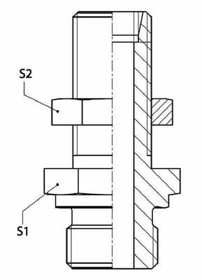 Pièces agricoles - Hydraulique - Passe-cloison 8L 1/4 BSP