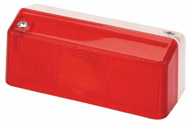 Pièces agricoles - Eclairage - Cabochon de feu de gabarit rouge/blanc