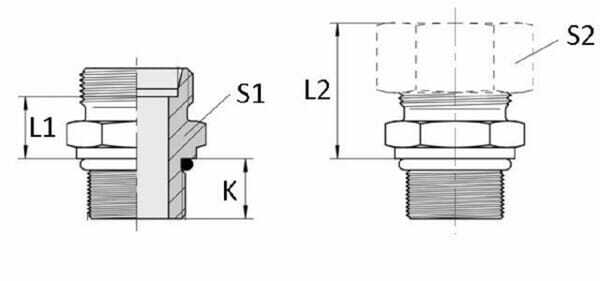 Pièces agricoles - Hydraulique - Raccord 8S - 7/16UNF
