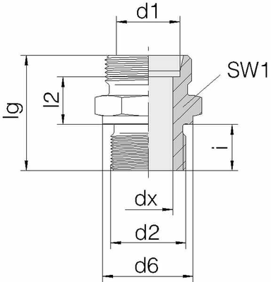 Pièces agricoles - Hydraulique - Raccord 8L - M16