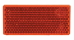 Catadioptre rectangle rouge 70x31,5mm autocollant