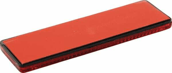 Pièces agricoles - Eclairage - Catadioptre rectangle rouge 91,8x27,3mm autocollant