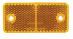 Catadioptre rectangle orange 180x40mm à visser
