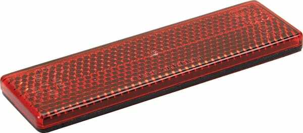 Pièces agricoles - Eclairage - Catadioptre rectangle rouge 91,8x27,3mm autocollant