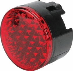 Pièces agricoles - Eclairage - Reflecteur rond, Ø66/70mm, rouge, H:42,2mm, fixation par vis M4x12, Hella