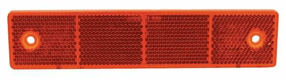 Catadioptre rectangle rouge 180x40mm à visser