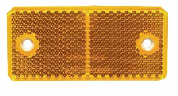 Pièces agricoles - Eclairage - Catadioptre rectangle orange 180x40mm à visser