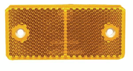 Pièces agricoles - Eclairage - Catadioptre rectangle orange 180x40mm à visser