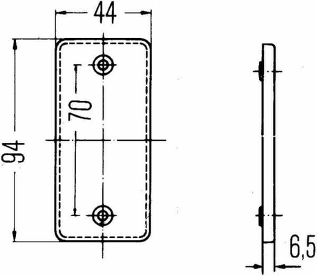 Pièces agricoles - Eclairage - Catadioptre rectangle rouge 94x44mm à visser