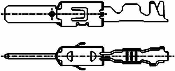 Pièces agricoles - Electricité - Fiche plate JT/JPT 0,5-1 mm²