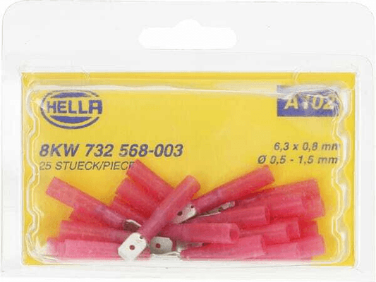 Pièces agricoles - Electricité - Fiche plate rouge 0,5-1 mm²