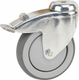 Roue pivotante, roue en polyuréthane : Ø125x32mm, Trou de vis simple, Load: 100kg, Tente