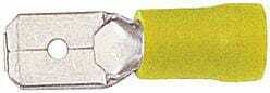 Pièces agricoles - Electricité - Fiche plate jaune 4-6 mm²