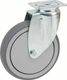 Roue pivotante, roue en polyuréthane : Ø125x32mm, Fixation de plaque: 77x67mm Load: 100kg Tente