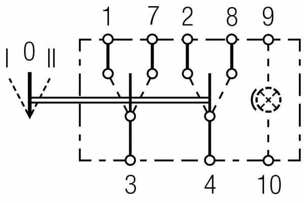 Pièces agricoles - Electricité - Interrupteur I-0-II sans ampoule