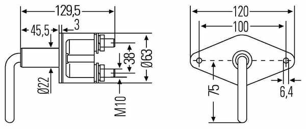 Pièces agricoles - Electricité - Coupe batterie 250A Hella